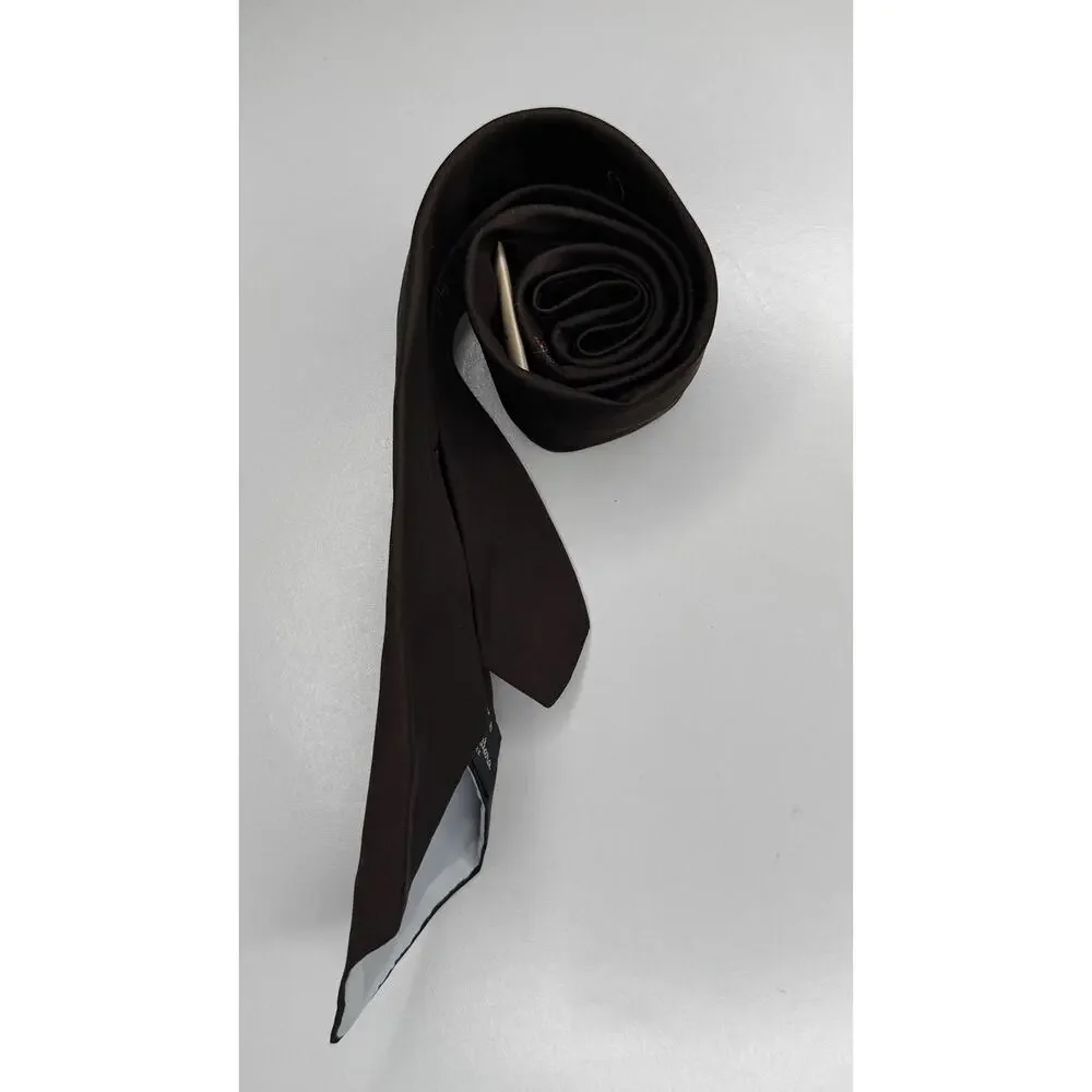 1950s Countess Mara Brown Silk Fisherman Novelty Tie Wide Necktie NWT